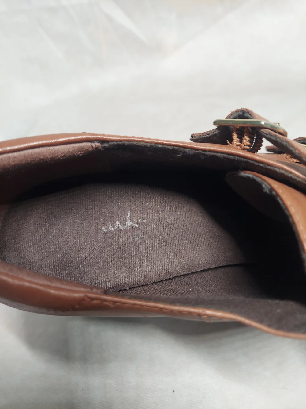 Clarks Bendables Sapphire Athena Double Monk Strap Booties Brown Leather size 9
